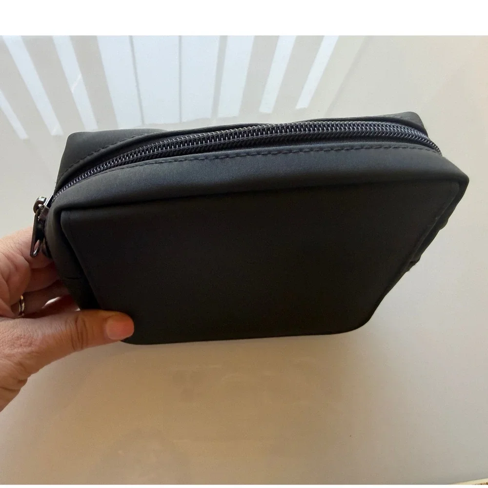 Mary Kay Cosmetic Bag Women Small Black Mirror Magnetic Flap Travel Organizer